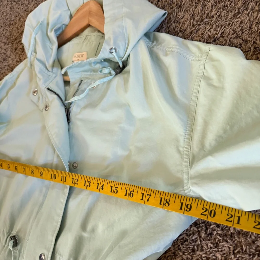 J Crew Women's Hooded Anorak Utility‎ Jacket, Drawstring Waist, Spring Coat - Picture 7 of 8